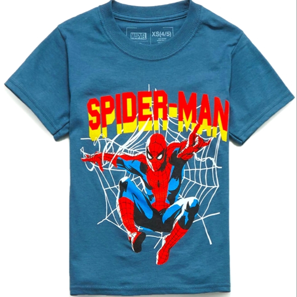 Civil Kids Spider-Man Skills T-Shirt, L(10), Blue & Red.